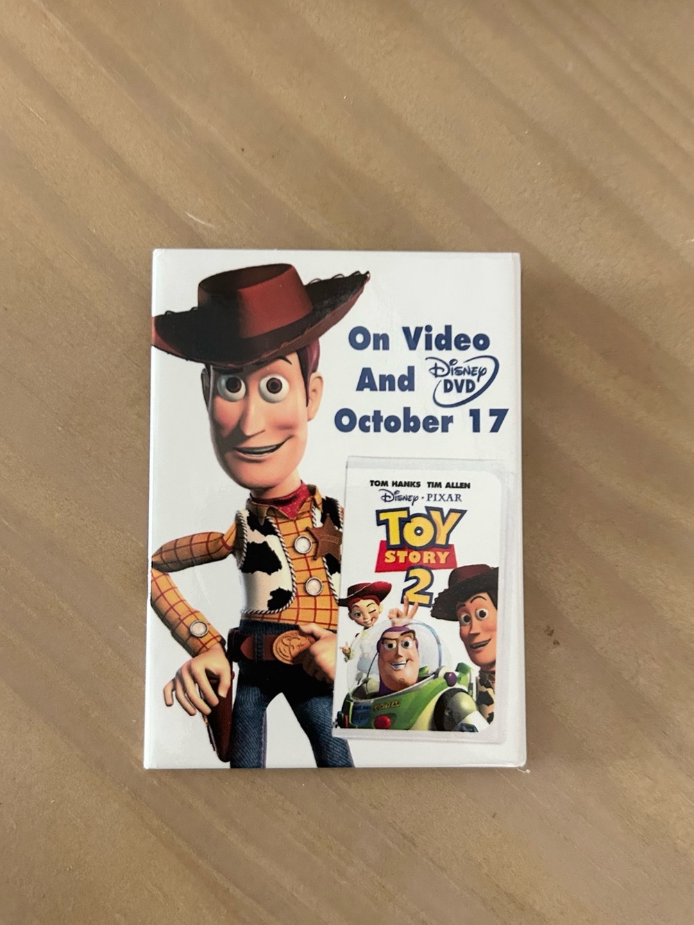 Vintage Disney Toy Story 2 Woody Promo Pin Video DVD 2000